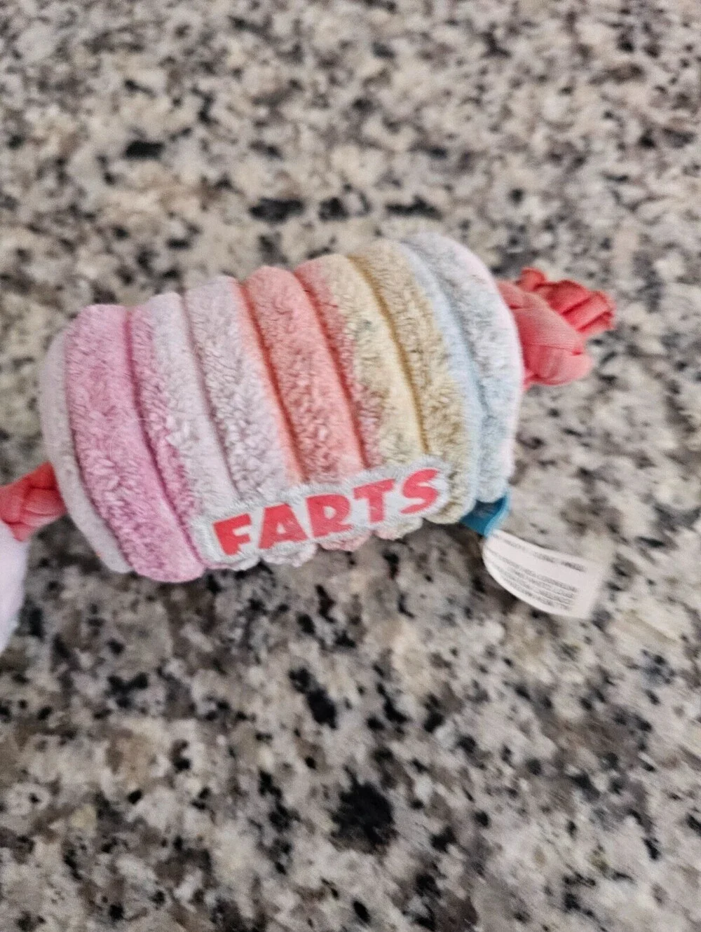 Bark Box Dog Pup Puppy Plush Toy Valentines Squeak Farts Tug Of War XS/S